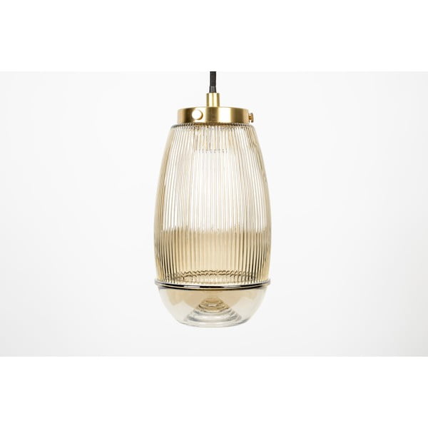 Závesné svietidlo v zlatej farbe so skleneným tienidlom ø 12 cm Robin - White Label-image-2