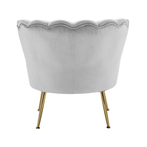 Svetlosivé zamatové kreslo Kelsey – Støraa-image-3