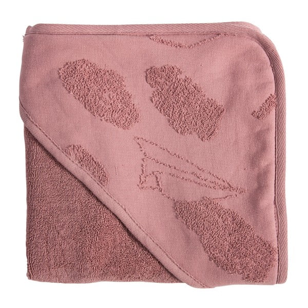 Ružový uterák s kapucňou Sebra In The Sky