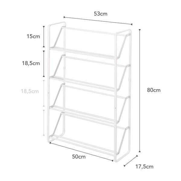 Biely kovový stojan na topánky Frame – YAMAZAKI-image-2