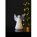 Biela keramická vianočná svetelná LED dekorácia Star Trading Vinter, výška 18 cm