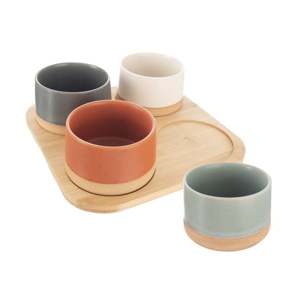 Servírovacia súprava z kameniny v prírodnej farbe 4 ks – Orion-image-2