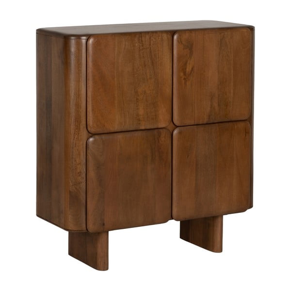 Hnedá skrinka z mangového dreva 104x110x45 cm Nosy – Ixia