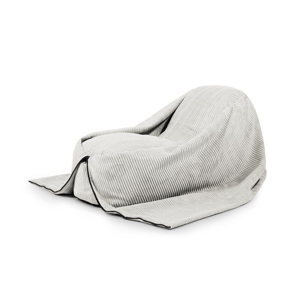 Krémový menčestrový detský sedací vak Cocoon 120 – SLOWDOWN