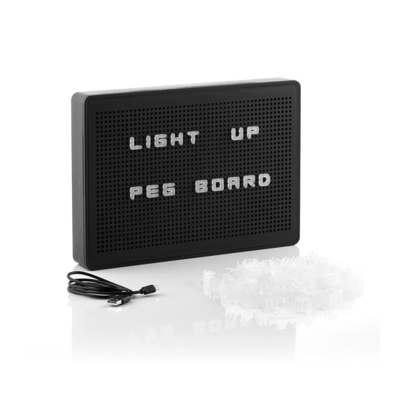 Čierna LED svetelná tabuľa s písmenkami InnovaGoods