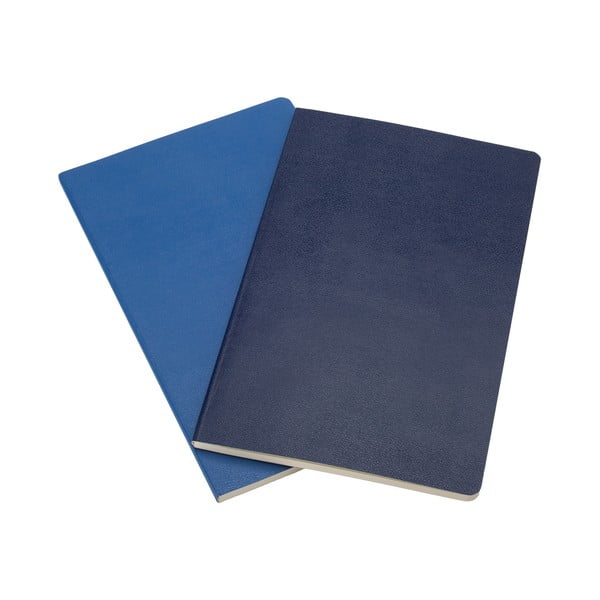 Sada 2 notesov Moleskine Blue Volant, 14x9 cm