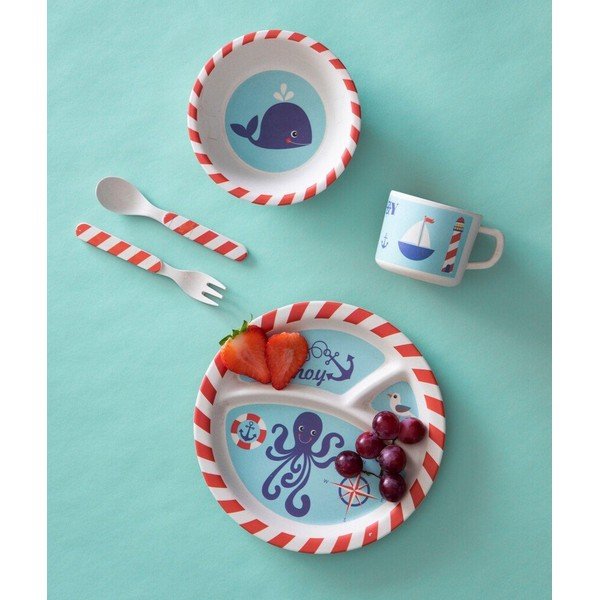 Bambusová detská jedálenská súprava 5 ks Eden – Premier Housewares-image-1