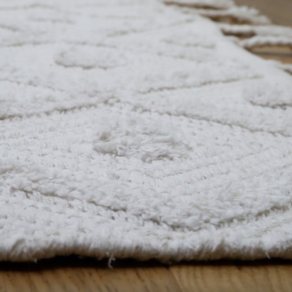 Biely ručne vyrobený koberec Nattiot Orlando, 120 x 170 cm-image-1