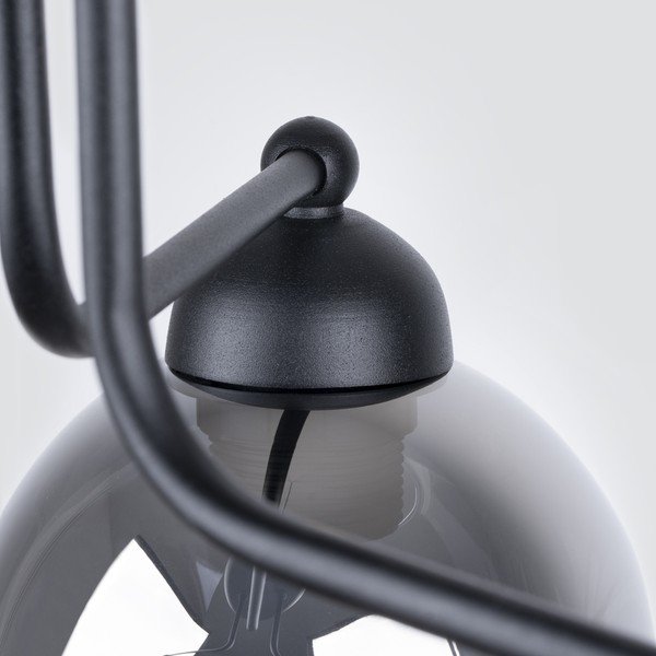 Čierne stropné svietidlo so skleneným tienidlom 54x54 cm Garten – Sollux-image-3