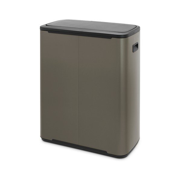 Sivý dotykový oceľový odpadkový kôš na triedený odpad 60 l Bo Touch Bin – Brabantia-image-4