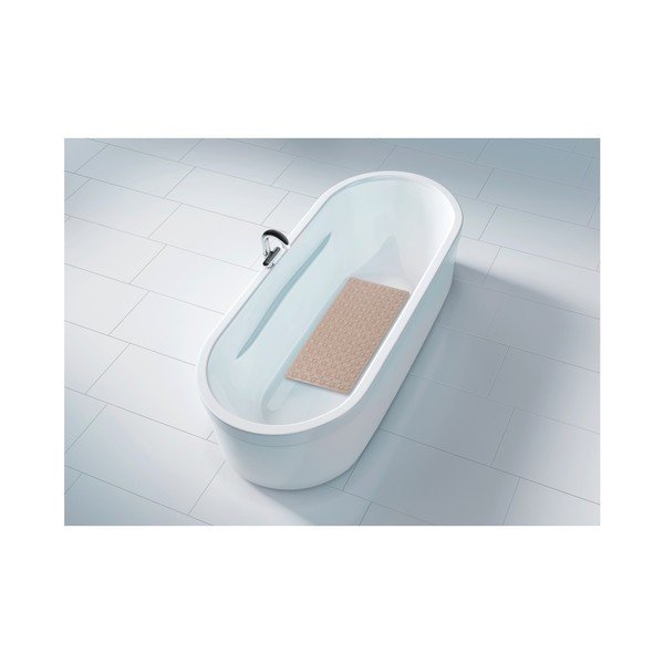 Sivobéžová protišmyková kúpeľňová podložka Wenko Rocha, 70 × 40 cm-image-1