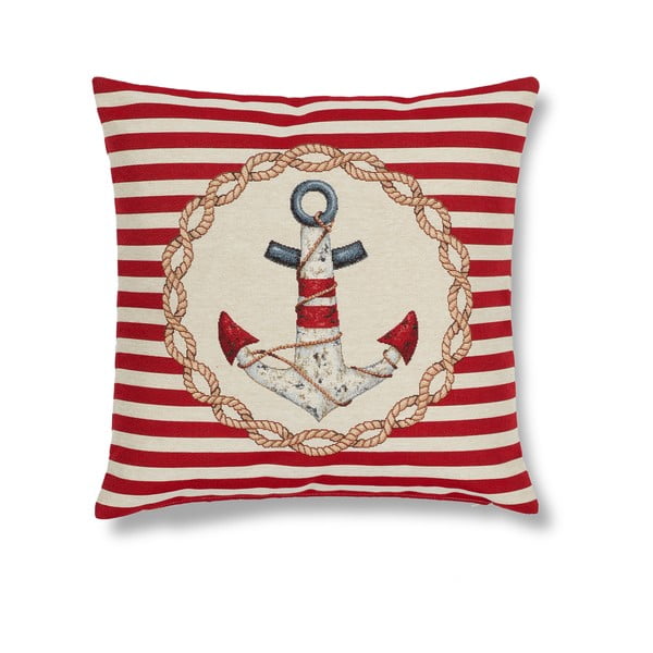 Obliečka na vankúš Maritim Anchor Red, 45 x 45 cm