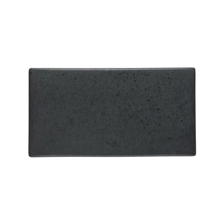 Čierny kameninový servírovací podnos Bitz Mensa, dĺžka 30 cm