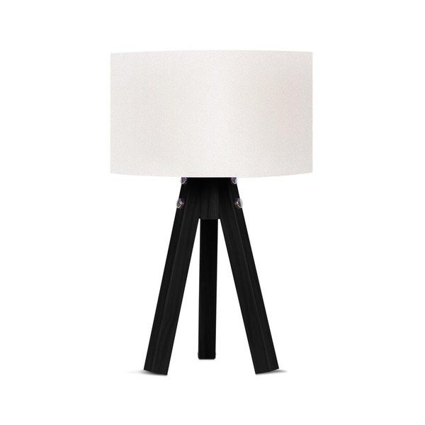Biela/čierna stolová lampa Mdf - Magenta Home