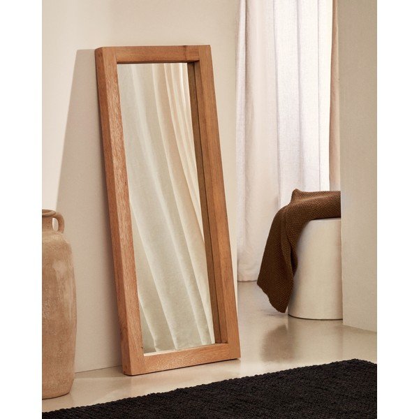 Nástenné zrkadlo s dreveným rámom 50x120 cm Maden – Kave Home-image-1