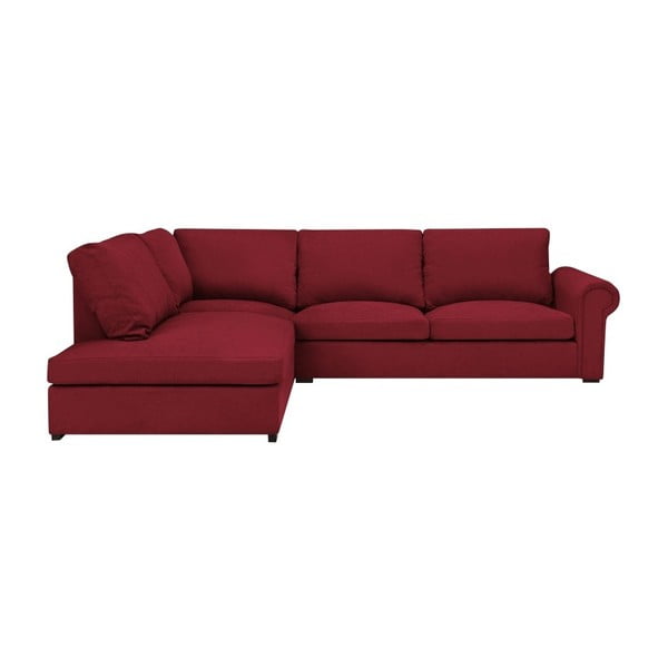 Červená rohová pohovka Windsor & Co Sofas Hermes, ľavý roh