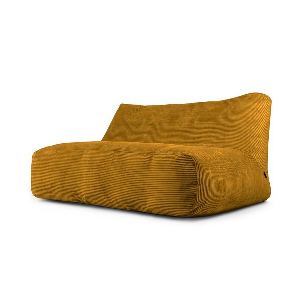 Menčestrový sedací vak v horčicovej farbe Sofa Tube 160 – SLOWDOWN