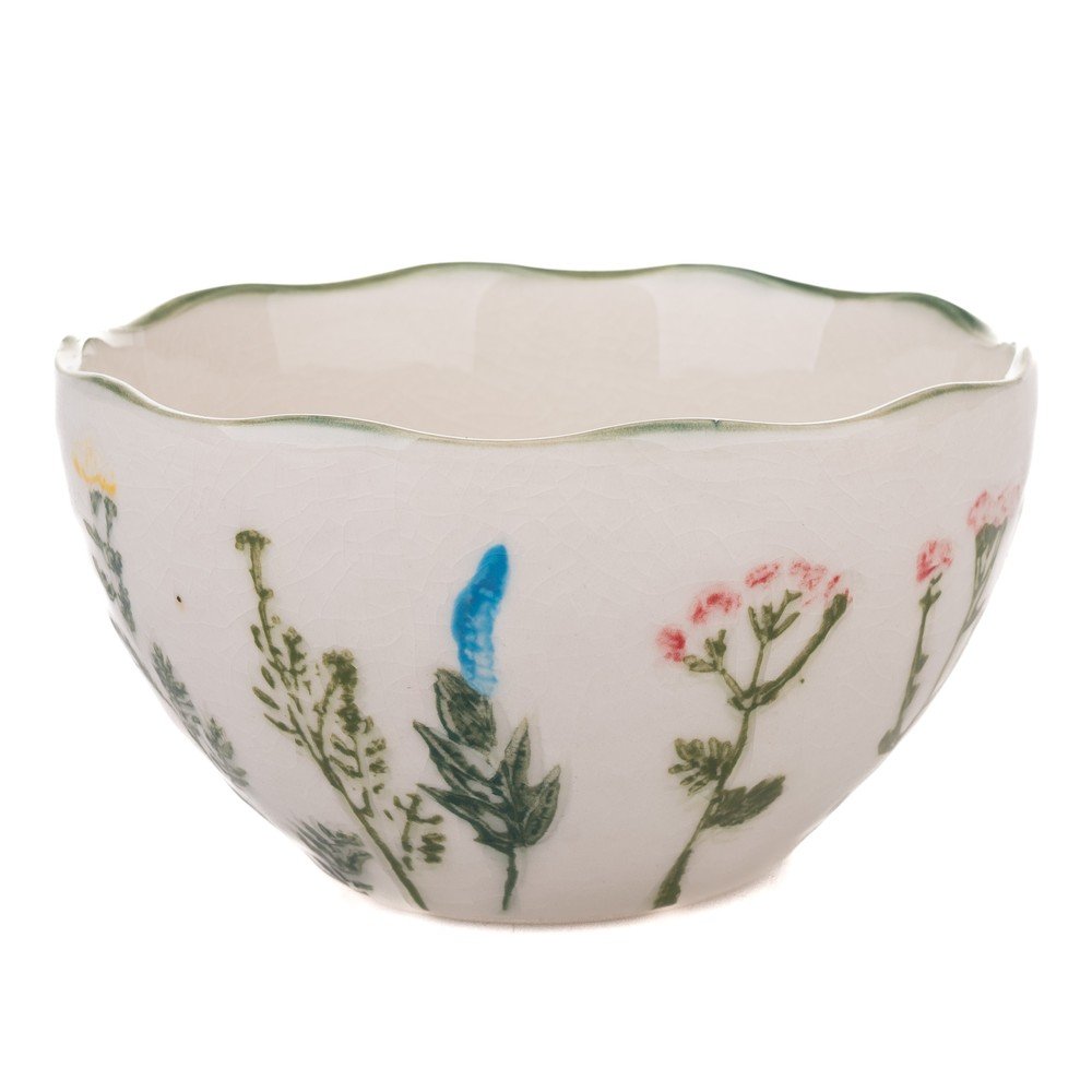 Biela porcelánová miska Flower Garden – Dakls