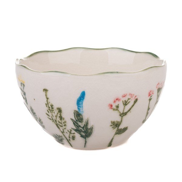 Biela porcelánová miska Flower Garden – Dakls