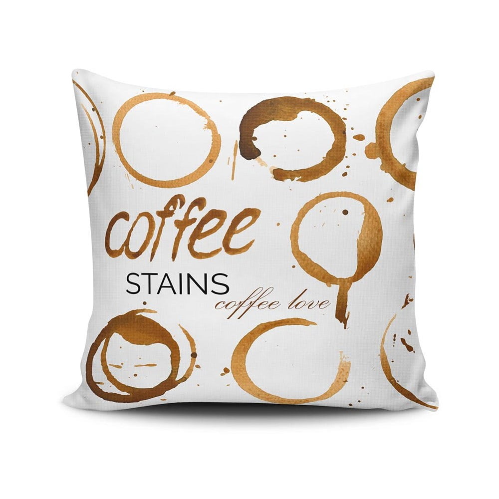 Vankúš Coffee Stains, 45 × 45 cm