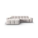 Svetlosivá zamatová rohová pohovka (ľavý roh) Kendal - Micadoni Home