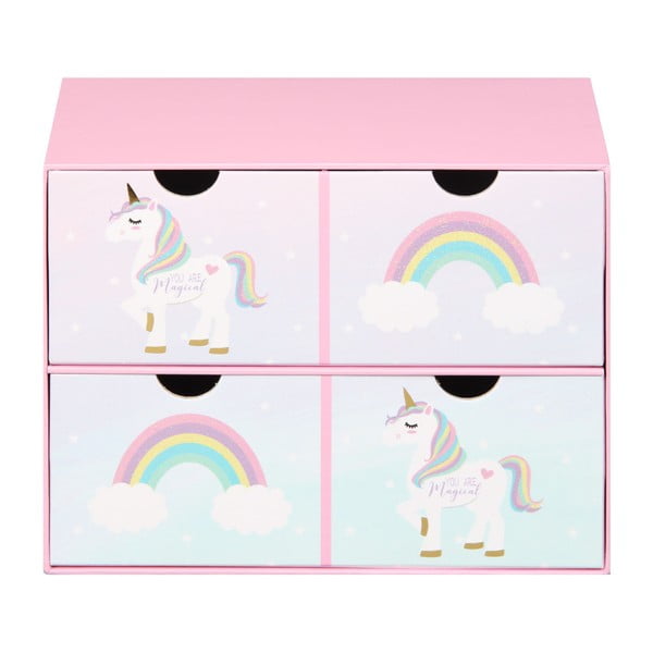Úložný box s 2 zásuvkami Just 4 Kids Unicorn Magic Keepsake Box