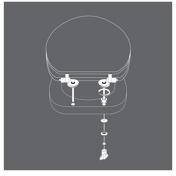 Záchodová doska 37,5 x 47 Jade – douceur d'intérieur-image-1