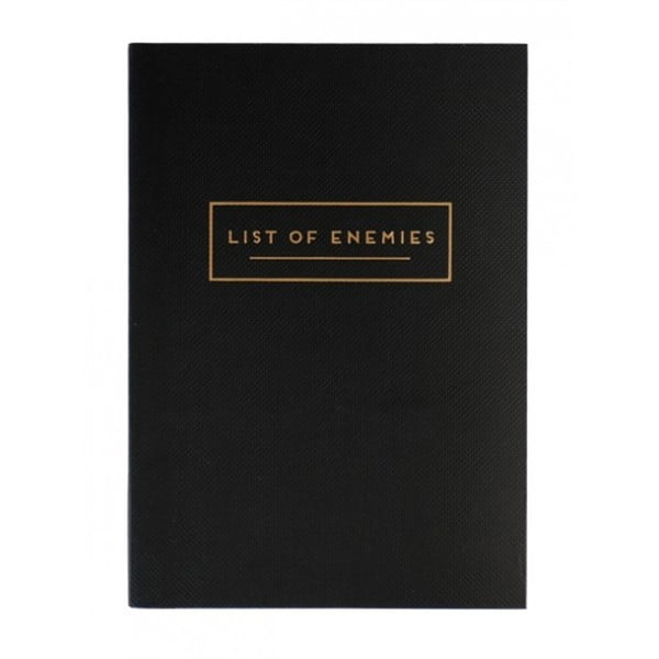 Čierny zápisník A6 Alice Scott by Portico Designs List of Enemies, 160 stránok