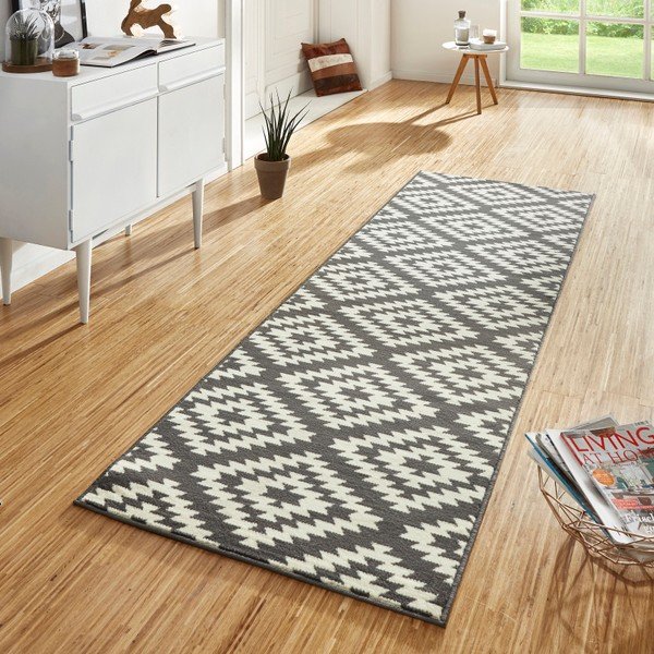 Sivo-biely behúň Hanse Home Basic Nordic, 80 x 350 cm-image-1