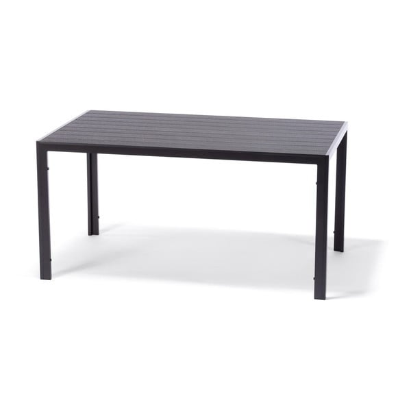 Záhradná jedálenská súprava pre 4 osoby s čiernou stoličkou Joanna a stolom Viking, 90 x 150 cm-image-1