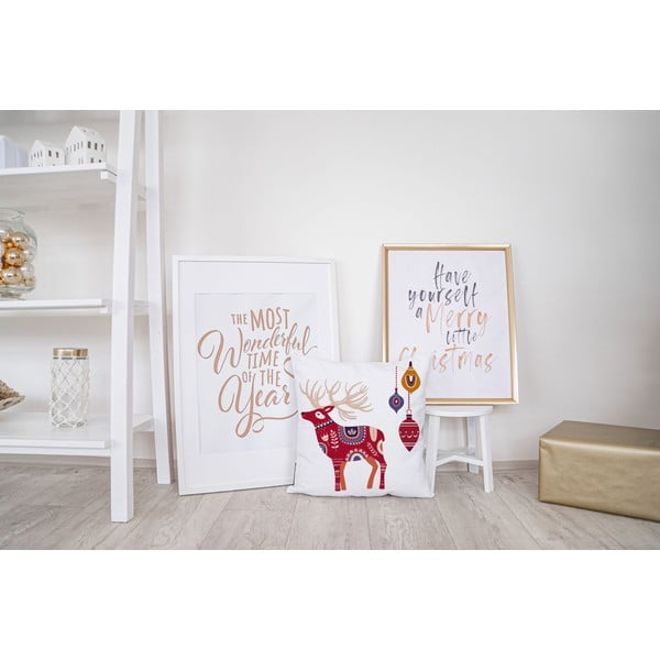 Vianočný vankúš s bavlnenou obliečkou Butter Kings Folk, 45 x 45 cm-image-1