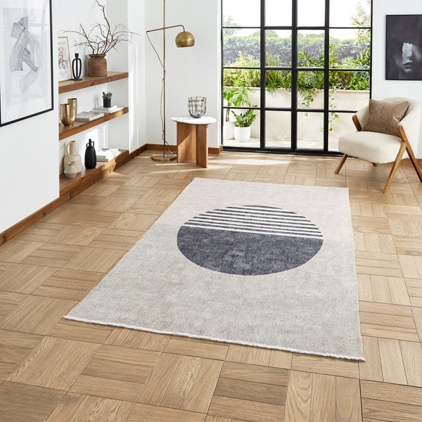 Sivý prateľný behúň s prímesou bavlny 60x170 cm Whisper – Think Rugs-image-1