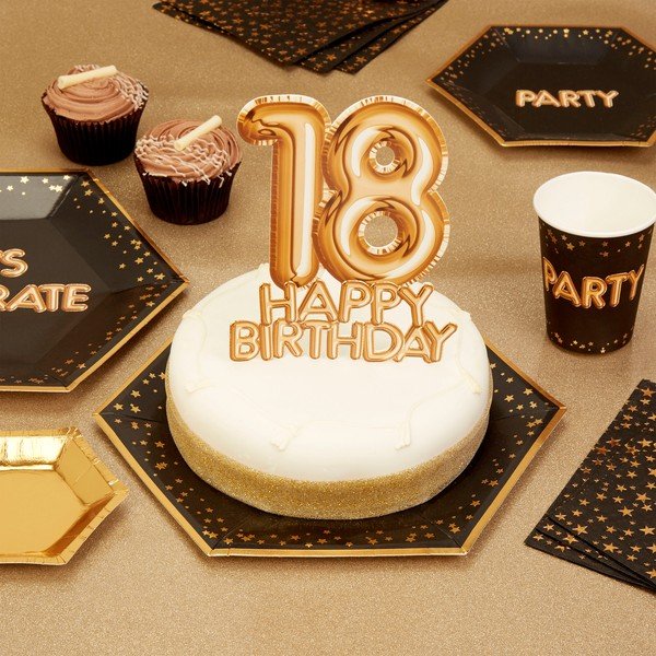 Papierová dekorácia na tortu s číslom 18 Neviti Topper