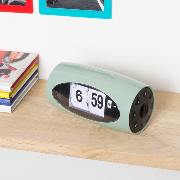 Zelený budík Le Studio Flip Alarm Clock