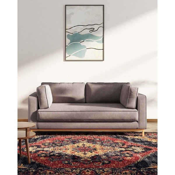 Svetlohnedá zamatová pohovka 192 cm Celerio – Ame Yens-image-1