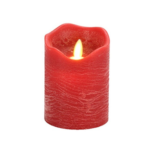 LED svietiaca dekorácia Vorsteen Candle Red, 11 cm