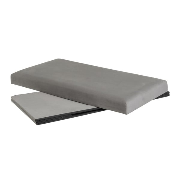 Svetlosivý zamatový taburet Estela – Casa Selección-image-2