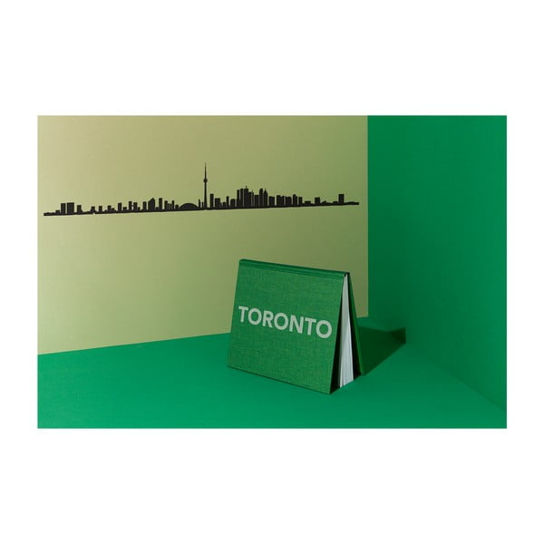 Čierna nástenná dekorácia so siluetou mesta The Line Toronto XL