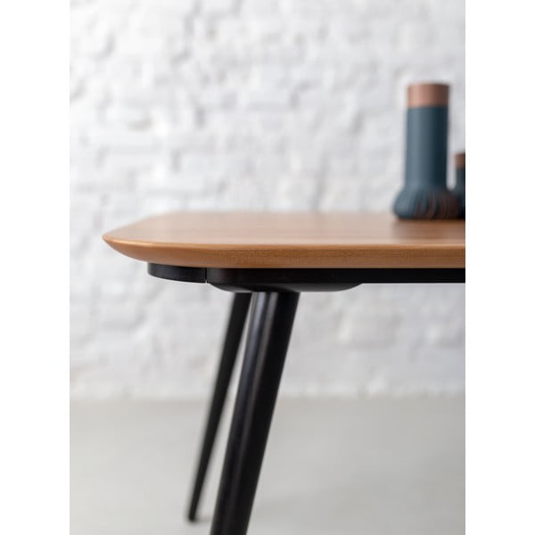 Jedálenský stôl z jaseňového dreva s čiernymi nohami Ragaba Contrast, 180 x 90 cm-image-1