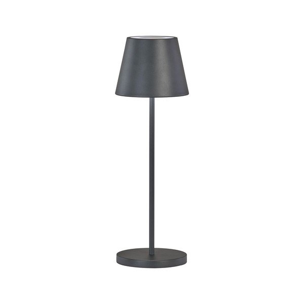 Čierna LED stmievateľná stolová lampa s kovovým tienidlom (výška 34 cm) Cosenza 2.0 – Fischer & Honsel