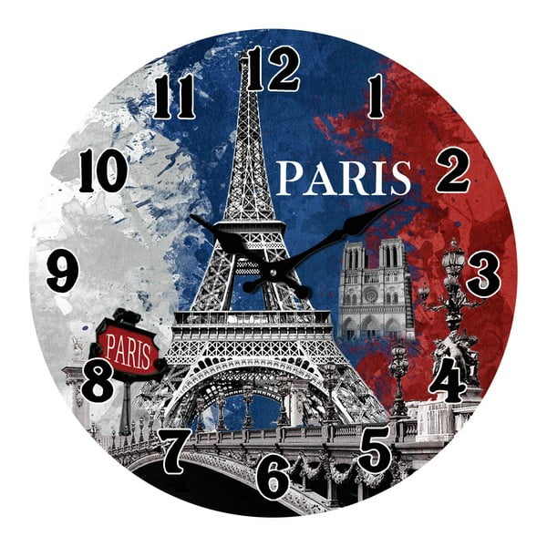 Sklenené hodiny V Paríži, 38 cm