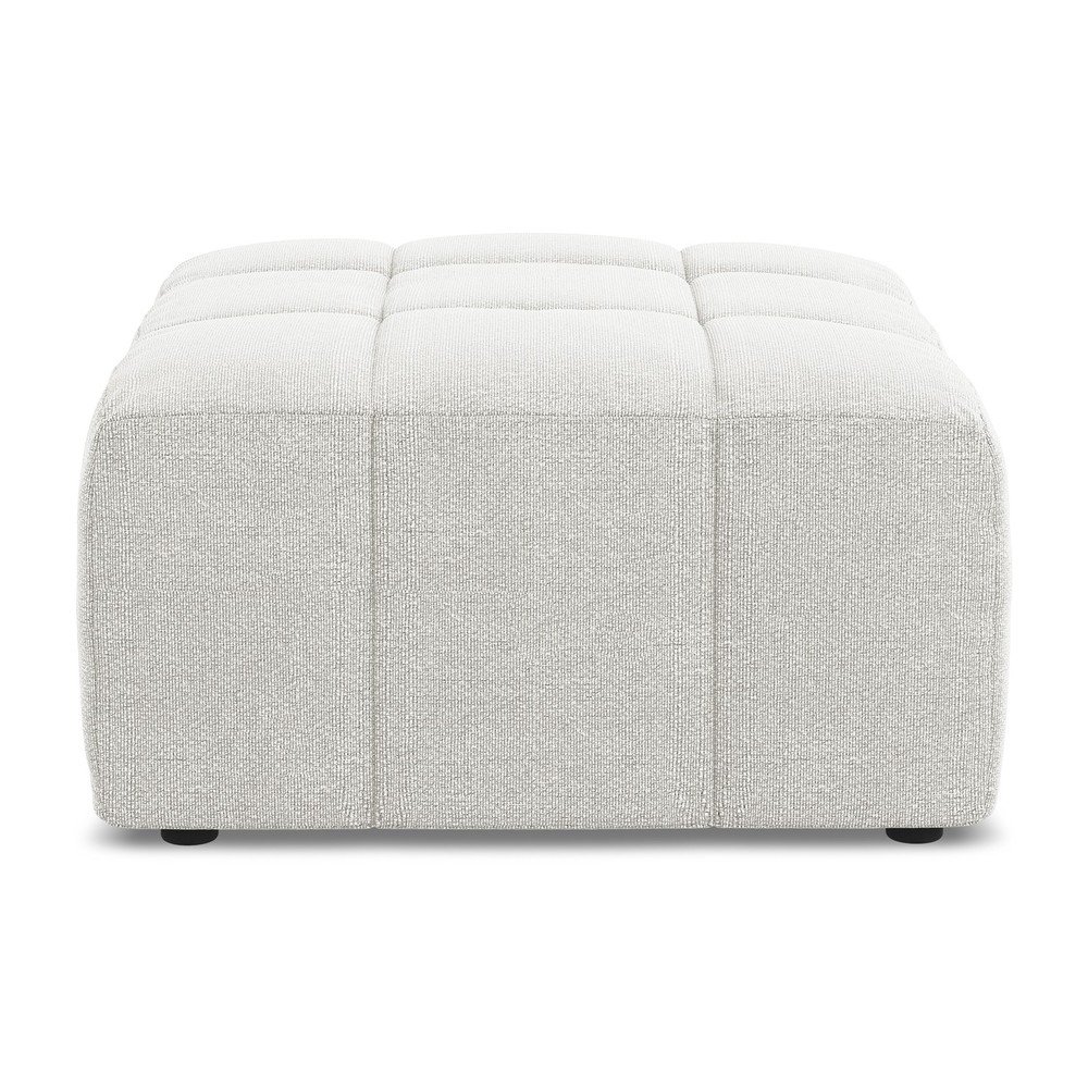 Biela podnožka z textílie buklé Aloha – Makamii