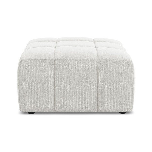 Biela podnožka z textílie buklé Aloha – Makamii