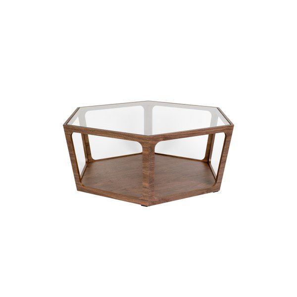 Konferenčný stolík so sklenenou doskou v tmavo prírodnej farbe 80x92,5 cm Sita – Dutchbone-image-2
