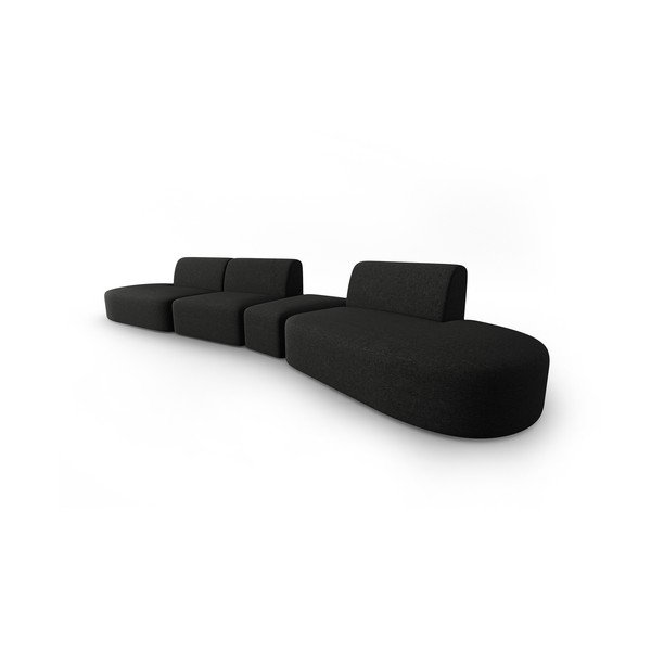 Čierna pohovka 412 cm Shane – Micadoni Home-image-1