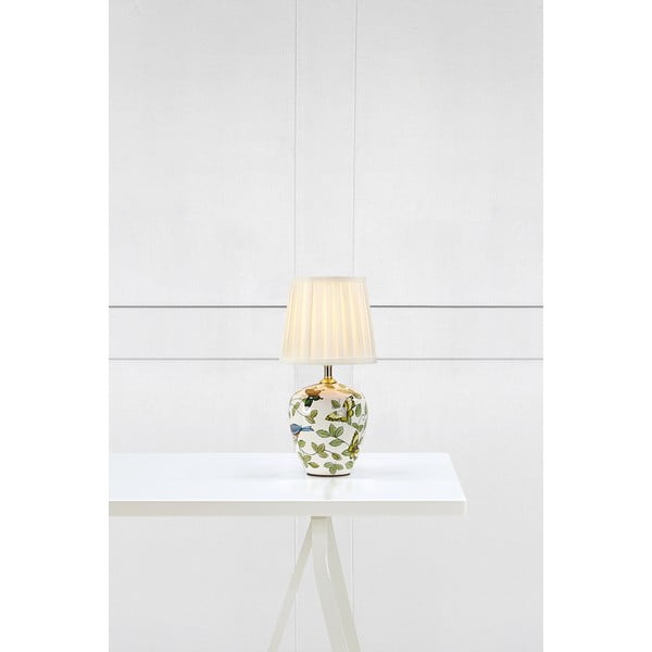 Biela stolová lampa s textilným tienidlom (výška  33 cm) Mansion – Markslöjd-image-1