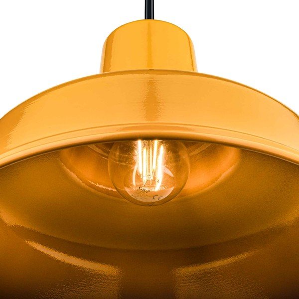 Okrovožlté kovové závesné svietidlo ø 32 cm Pawn – Squid Lighting-image-3