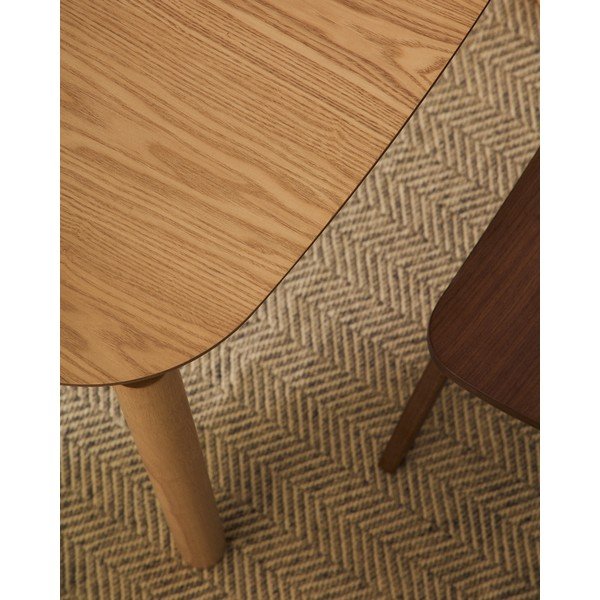 Jedálenský stôl v dekore jaseňa 100x100 cm Indara – Kave Home-image-2