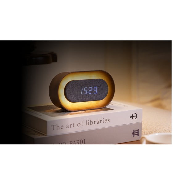 Digitálny budík Lumos Walnut – Gingko-image-4