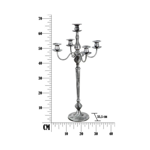 Železný svietnik na 5 sviečok Mauro Ferretti Industry, výška 66 cm-image-4